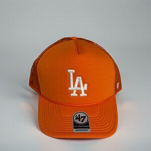 47  LA Dodgers Orange Trucker Hat
